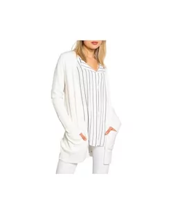 Vila Kobiety Viril L/S Open Knit Cardigan-Noos Kardigan, White Alyssum, M - Swetry damskie - miniaturka - grafika 1