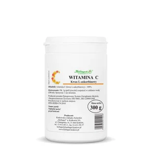 Witamina C Kwas L-askorbinowy, proszek, 300 g Duży wybór produktów |  od 199.99zł | Szybka wysyłka do 2 dni roboczych! | 3249071 - Witaminy i minerały - miniaturka - grafika 1