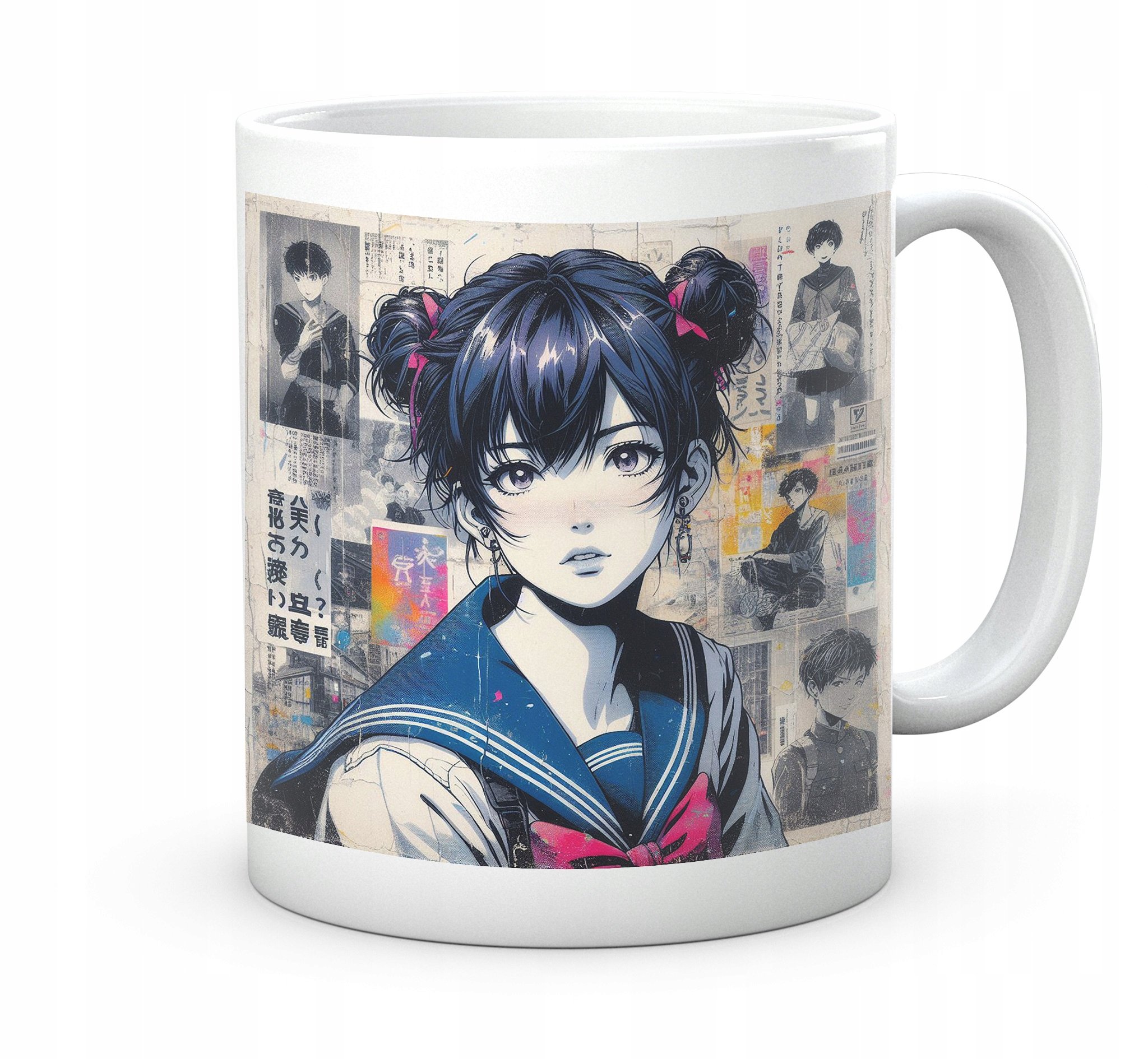 Kubek poster manga anime sztuka cyfrowa styl komiks plakat. Kubek 330 ml