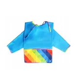 Śliniaki i fartuszki - LIBRA-BABIES Libra-Babies Winylowy fartuszek z rękawami i kieszenią wodoodporny rozmiar M niebieski - miniaturka - grafika 1