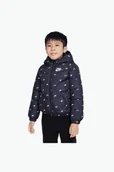 Kurtki i płaszcze dla chłopców - Kurtka z kapturem i nadrukiem dla małych dzieci Nike - Czerń - miniaturka - grafika 1