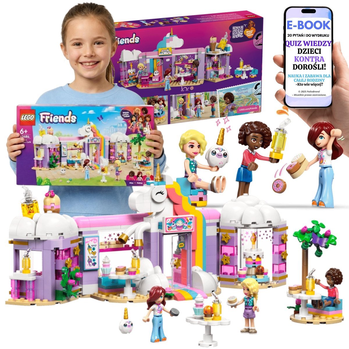 LEGO FRIENDS DLA DZIEWCZYNKI Jednorożcowa Kawiarnia 42684 + E-BOOK-2