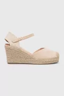 Espadryle damskie - Answear Lab espadryle kolor beżowy na koturnie - miniaturka - grafika 1