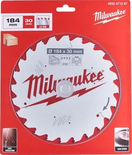 Milwaukee Cutting disc 184x30x1.6mm, 24 teeth. - Tarcze do pił - miniaturka - grafika 1