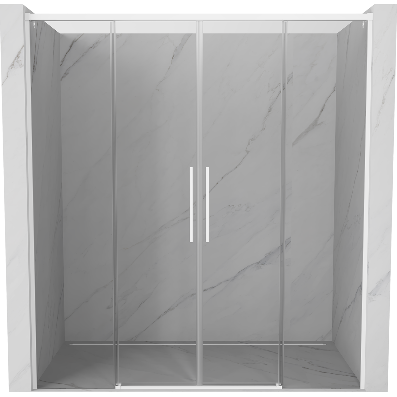 Mexen Rox drzwi prysznicowe rozsuwane 170 cm, transparent, białe - 8C2-170-002-20-00