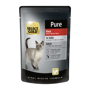 SELECT GOLD Adult Pure w sosie Wołowina 48x85 g - Mokra karma dla kotów - miniaturka - grafika 1
