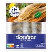 Ryby świeże i mrożone - Carrefour Extra Sandacz filet ze skórą 400 g - miniaturka - grafika 1
