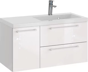 Szafka z Umywalką ROSEN 90 cm - Uchwyt Biały - Szafki łazienkowe - miniaturka - grafika 1