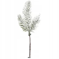 Sztuczne kwiaty - GAŁĄZKA ŚWIERKU ośnieżona 1szt wianek stroik - miniaturka - grafika 1