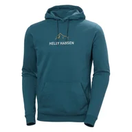Bluzy męskie - Męska Bluza HELLY HANSEN F2F ORGANIC COTTON HOODIE 2.0 63426_454 – Turkusowy - miniaturka - grafika 1
