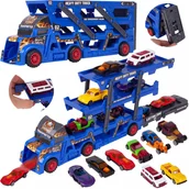 Samochody i pojazdy dla dzieci - Ciężarówka Laweta Tir Z Wyrzutnią + Autka 8 Samochodzików - miniaturka - grafika 1