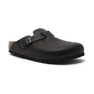 Klapki i japonki damskie - Birkenstock Skórzane klapki Boston NL - miniaturka - grafika 1