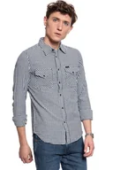 Koszule męskie - Lee Western Shirt Męska Koszula W Kratę Black L644Nl01-S - miniaturka - grafika 1