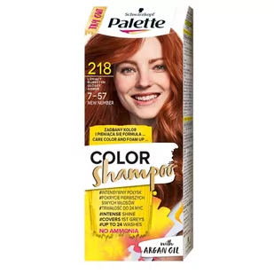 Schwarzkopf Palette Color Shampoo 218 Lśniący bursztyn - Farby do włosów i szampony koloryzujące - miniaturka - grafika 1