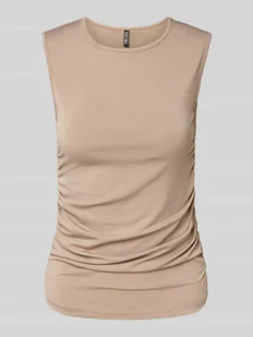 Top o kroju slim fit z bocznym marszczeniem model ‘MADISON’ - Koszulki i topy damskie - miniaturka - grafika 1