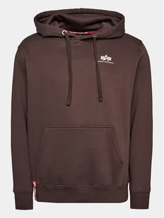 Alpha Industries Bluza Basic Small Logo 196318 Brązowy Regular Fit - Bluzy męskie - miniaturka - grafika 1