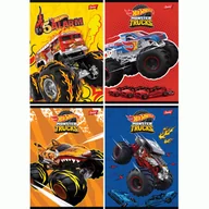 Zeszyty szkolne - 4 X ZESZYT A5 16 KARTEK, W TRZY LINIE, TRZYLINIA, HOT WHEELS - miniaturka - grafika 1