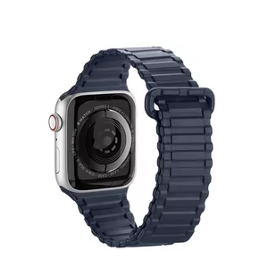 Dux Ducis Strap (Armor Version) pasek Apple Watch Ultra, SE, 8, 7, 6, 5, 4, 3, 2, 1 (49, 45, 44, 42  mm) silikonowa magnetyczna opaska bransoleta niebieski - Akcesoria do smartwatchy - miniaturka - grafika 2