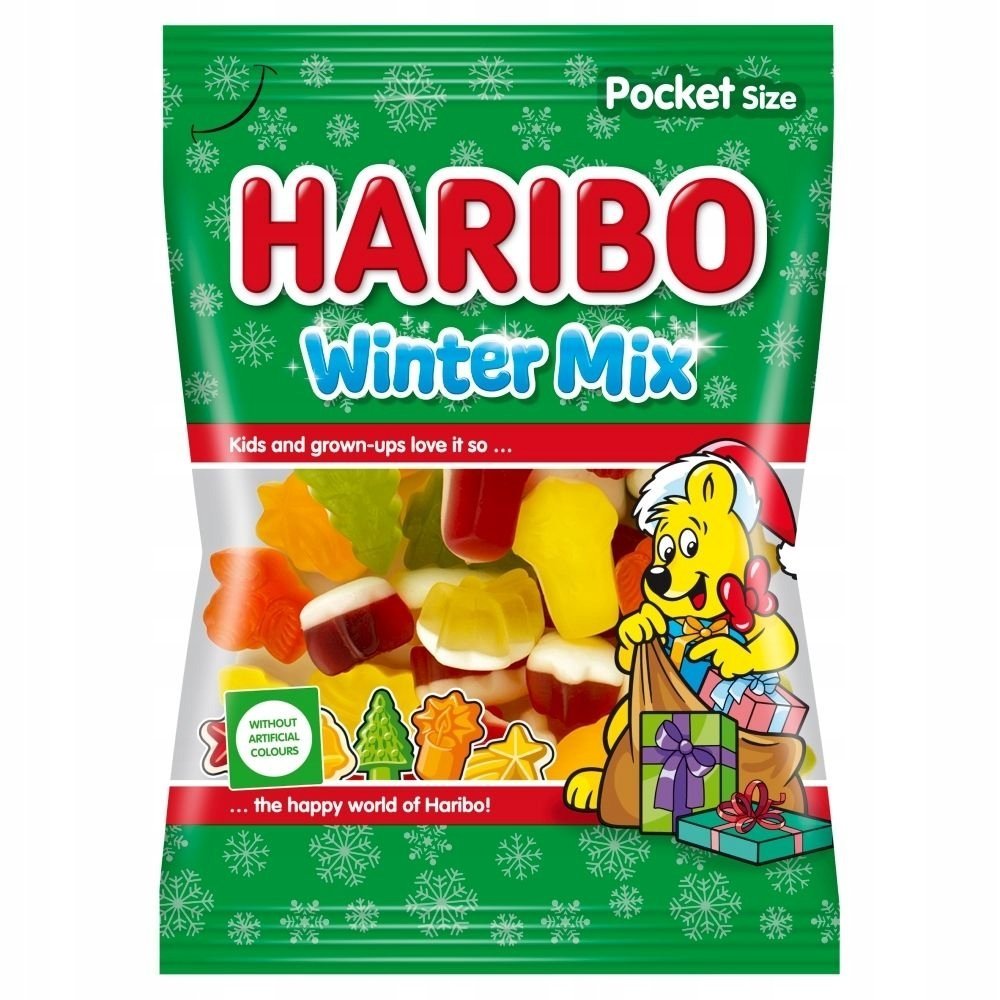 Haribo Winter Mix Żelki Pianki Owocowe Mikołaj dzieci prezent Święta 175g