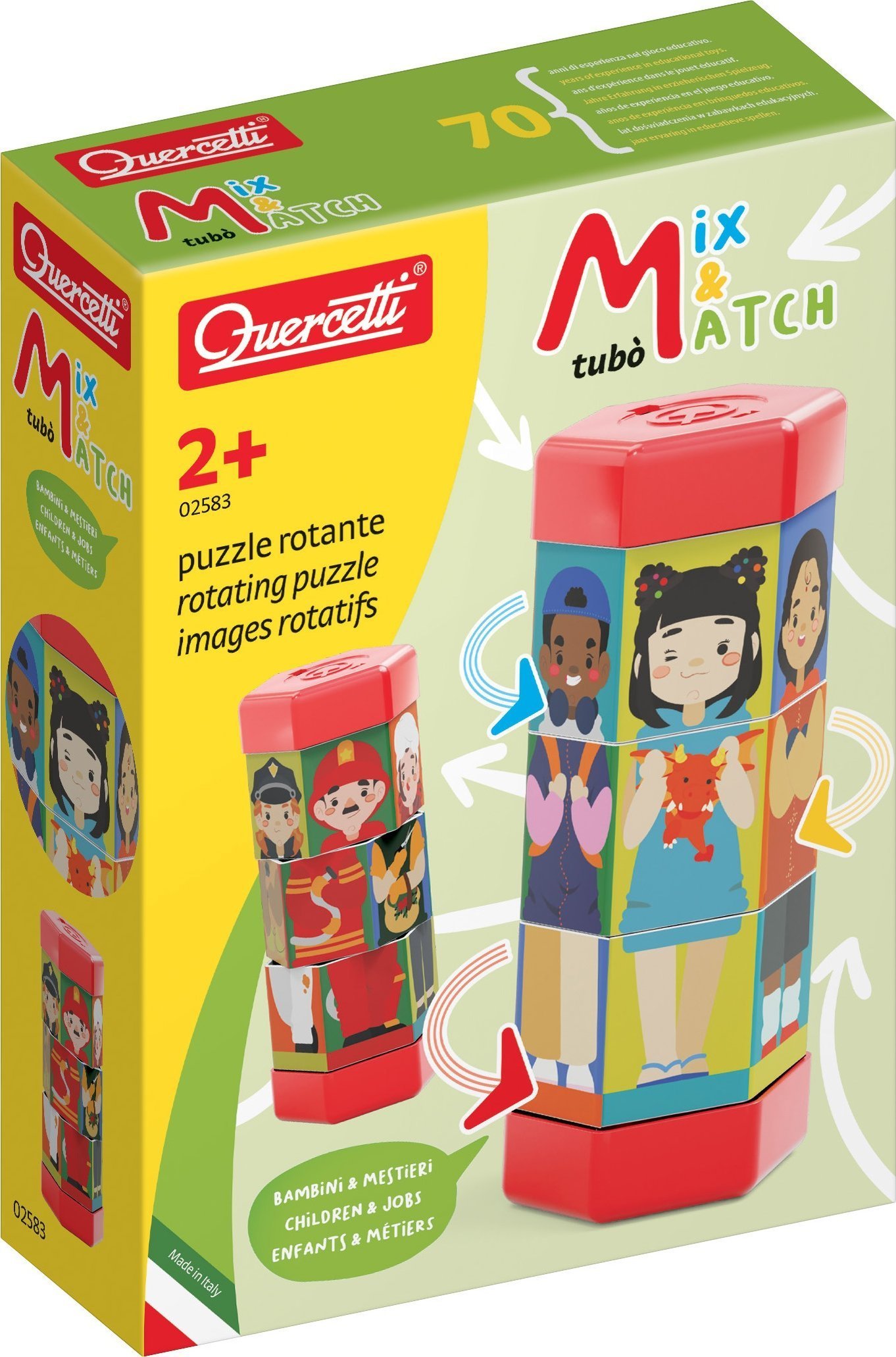 Quercetti Puzzle rotacyjne Tube Mix & Match