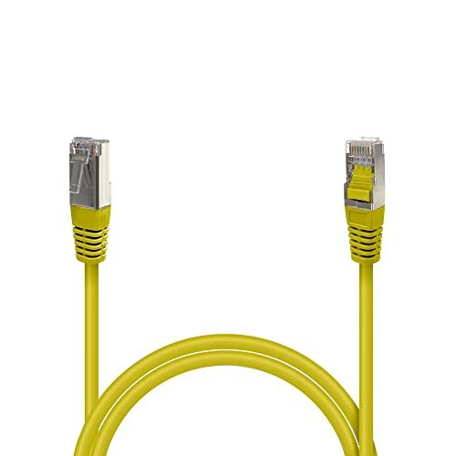 Waytex 33585 Kabel sieciowy RJ45 Cat 6 FTP 250MHz ekranowany 100% miedź - kompatybilny z PC, drukarką, pudełkiem, routerem, przełącznikiem sieciowym, konsole do gier, telewizor - 1,5 m, żółty