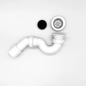 Syfony - Syfon brodzikowy z sitkiem metalowym TYP-2 rurowy - miniaturka - grafika 1