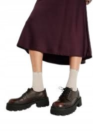 Even&Odd Brązowe Półbuty Damskie Z Grubą Podeszwą 40 T_A