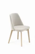 Krzesła - Flavio 1 krzesło tapicerowane szare nogi dąb sonoma - miniaturka - grafika 1
