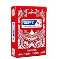 Gry karciane - Cartamundi Karty COPAG EPT 100, plastikowe czerwone - miniaturka - grafika 1
