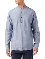 Koszule męskie - JACK & JONES Koszula męska z półguzikami, Faded Denim/Fit:slim fit, M - miniaturka - grafika 1