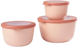 MEPAL MEPAL CIRQULA KOMPLET 3 MISEK Z WIECZKIEM 500 ML + 1 L + 2 L NORDIC BLUSH 106231074300 - Miski i półmiski - miniaturka - grafika 3