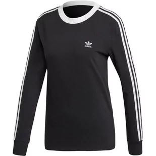 Adidas, Koszulka damska, 3 STR LS BLACK FM3301, czarny, rozmiar 32 - Odzież trekkingowa damska - miniaturka - grafika 1