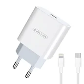 Ładowarki do telefonów - Ładowarka Sieciowa 20W PD USB-C + Kabel USB-C - Lightning Jellico AK180 białe - miniaturka - grafika 1