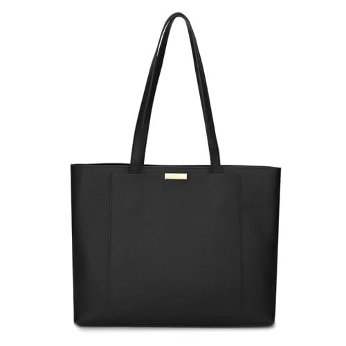 Carlheim Women's Totebags ELLA PREMIUM prawdziwa skóra, czarna, czarny, jeden rozmiar, Minimalistyczny