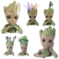 Przyborniki na biurko - Zestaw Dwóch Figurek Groot doniczka organizer na biurko - miniaturka - grafika 1