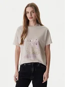 Koszulki i topy damskie - ONLY T-Shirt Jany 15356044 Szary Regular Fit - miniaturka - grafika 1