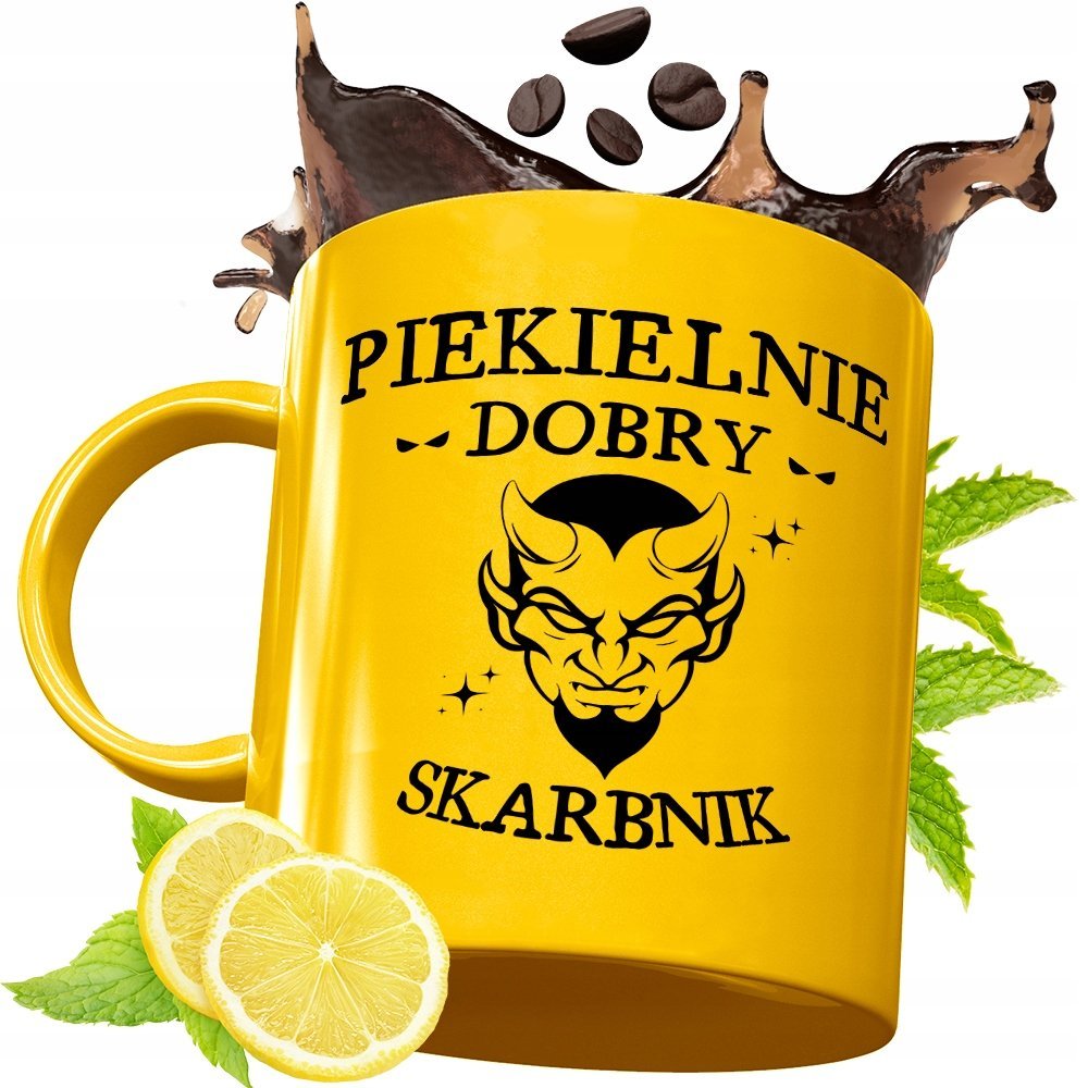 Złoty Kubek Premium Dla Skarbnika Prezent z Nadrukiem ze Zdjęciem + Opakowanie na prezent (wzór 02)