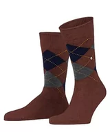 Skarpetki męskie - Burlington Mężczyźni Dundee M SO Wełna Wiskoza z wzorem 1 Para, Czerwony (Rusty Melange 8908), 40-46 - miniaturka - grafika 1