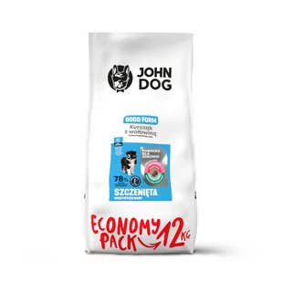 John Dog Good Form kurczak z wołowiną 12 kg - Sucha karma dla psów - miniaturka - grafika 4