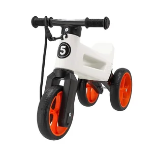 Rowerek biegowy Funny Wheels Rider White/Orange - Rowerki biegowe - miniaturka - grafika 1