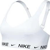 Biustonosze - Nike Biustonosz sportowy W Nk Df Indy High Support Bra, White/Stone Mauve/Black, FD1068-101, XL - miniaturka - grafika 1