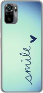 Etui i futerały do telefonów - King Design Etui kompatybilne z Xiaomi Redmi Note 10S Plastikowe, miękkie etui na telefon - Etui na telefon Smile Blue - miniaturka - grafika 1