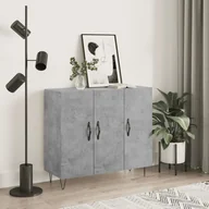 Komody - vidaXL Szafka, szarość betonu, 90x34x80 cm, materiał drewnopochodny - miniaturka - grafika 1