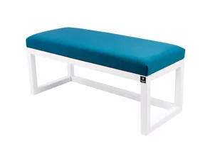 Ławka na buty LPG-2 140cm EMRAWOOD drewno lite kolor biały siedzisko gładkie kolor turkus - Ławki do przedpokoju Ławka na buty LPG-2 140cm EMRAWOOD drewno lite kolor biały siedzisko gładkie kolor turkus - Ławki do przedpokoju - miniaturka - grafika 1