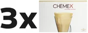 Akcesoria i części AGD - Zestaw: 3x Chemex - Filtry papierowe brązowe, niezłożone 3 filiżanki - miniaturka - grafika 1