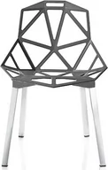 Fotele i krzesła ogrodowe - Krzesło Chair_One szary antracyt z polerowanymi anodyzowanymi nogami - miniaturka - grafika 1