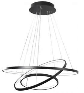 Lampa Sufitowa Led Plafon Wisząca Żyrandol 3 Pilot Czarny - Lampy sufitowe - miniaturka - grafika 1
