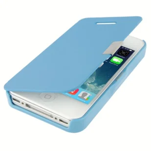 Etui na telefon komórkowy Apple iPhone 4 / 4s Jasnoniebieskie szczotkowane - Etui i futerały do telefonów - miniaturka - grafika 1