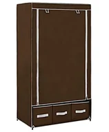 Szafy - Brązowa składana materiałowa szafa K6-Z32 - miniaturka - grafika 1