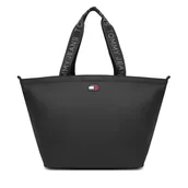 Torebki damskie - Torba Tommy Jeans Ess Daily Tote AW0AW17891 Czarny - miniaturka - grafika 1